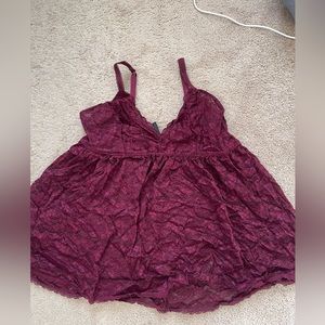 Torrid size 3 burgundy lace chemise